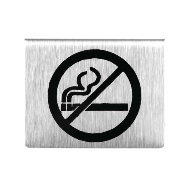 Stainless Steel No Smoking Table Sign | Olympia 2