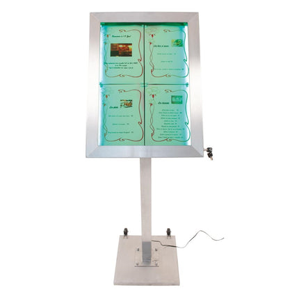 Colored Stainless Steel LED Display with Pole and Base | Securit 5