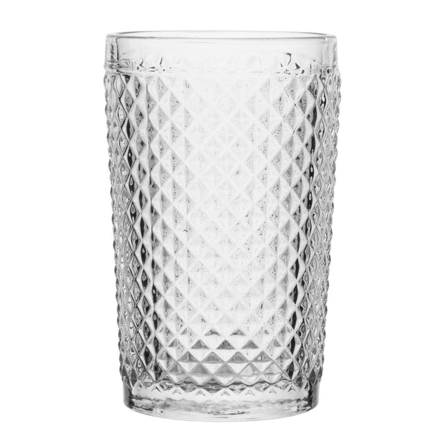Hi Ball Tumblers 350ml with Diamond Cut Design | Olympia Eva