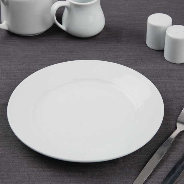 Wide Rim Plates 22.8cm | Olympia Athena | 12 Pieces 2