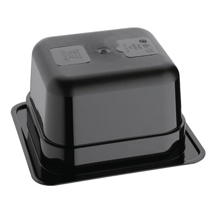 Polycarbonate Black Container GN 1/6 100mm | Vogue | 176x162mm 4