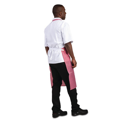 Waterproof Apron Red-White Striped | Whites 4
