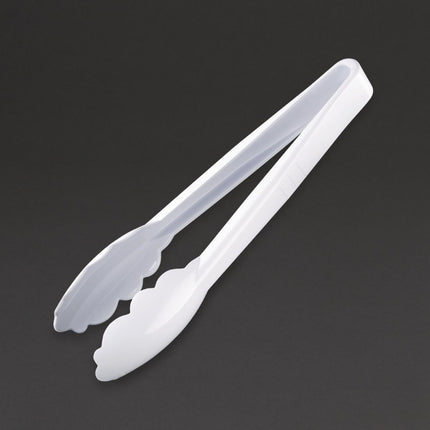 White Serving Tongs 23cm | Vogue | Polycarbonate 2