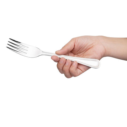 Table Fork with Bead Edge | Olympia Bead | 12 Pieces | High Gloss 18/0 Stainless Steel 3