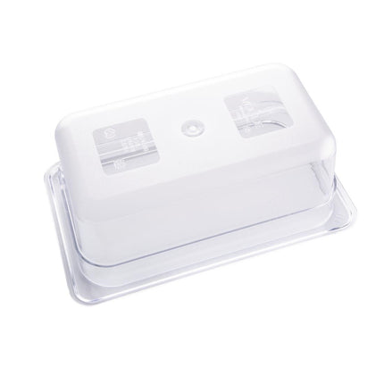 Polycarbonate Gastronorm Container Transparent 100mm | Vogue | GN 1/4 5
