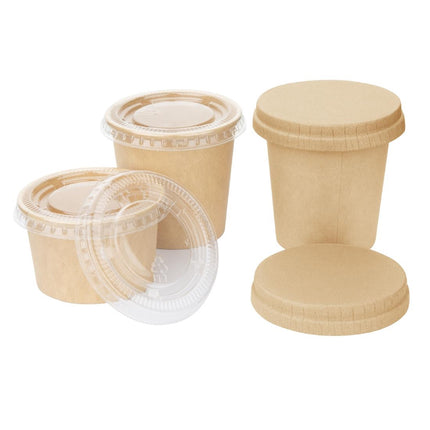 Recyclable Paper Lids for Portion Pots | Fiesta | Pack of 1000 5