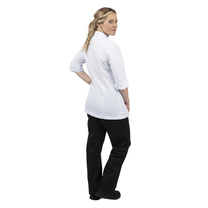 Tailored Women's Chef Jacket with Three-Quarter Sleeves and Ventilation | Whites | L 7