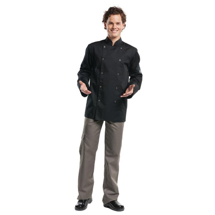 Long Sleeve Black Chef's Jacket | Chaud Devant Hilton Poco | S