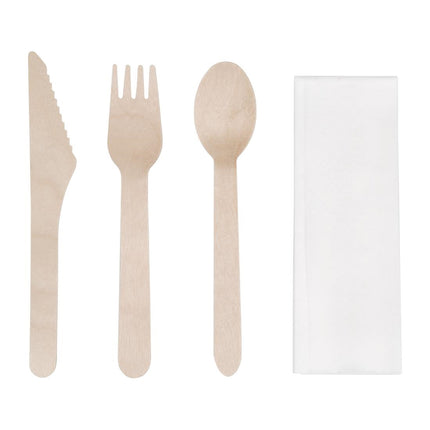 Compostable Wooden Cutlery Set | Fiesta | 250 pcs