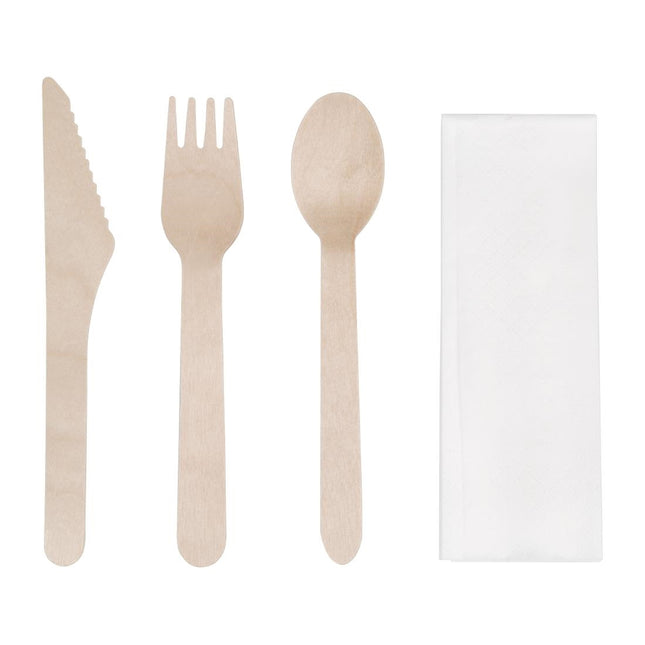 Compostable Wooden Cutlery Set | Fiesta | 250 pcs