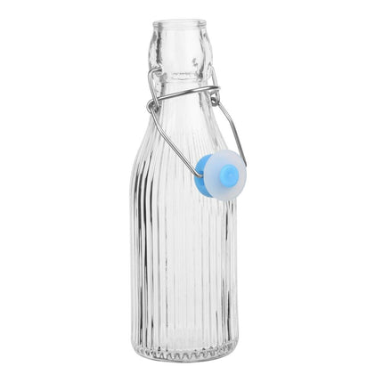 Ribbed Glass Water Bottles 200ml with Swing Top | Olympia 2