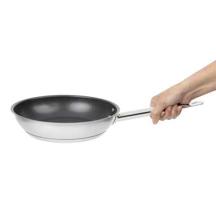 Stainless Steel Frying Pan with Platinum Plus Teflon Non-Stick Coating | Vogue | 24cm | Induction Compatible 7