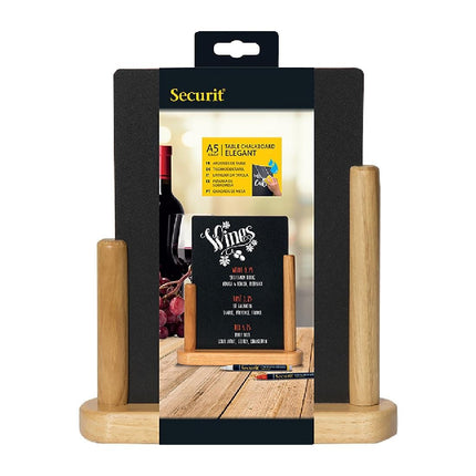 Teak Wooden Table Chalkboard 28x20cm | Securit 2