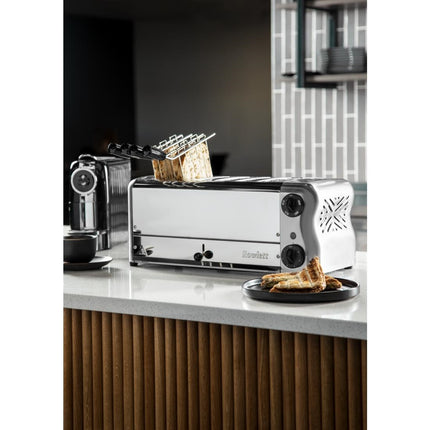 6-Slot Chrome Toaster with Timer | Rowlett Esprit | Includes 2 Spare Elements & 2 Toast Holders 8