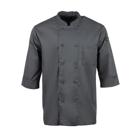 Unisex Chef Jacket Grey | Chef Works | M | Polyester/Cotton 3
