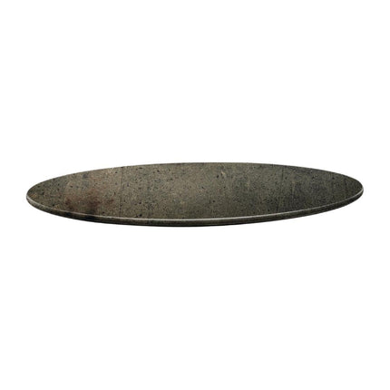 Round Outdoor Tabletop Concrete Look | Topalit Smartline | 80 cm