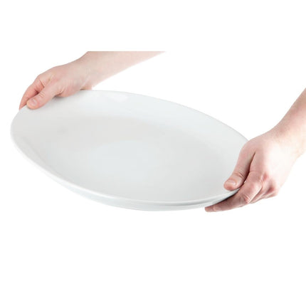 Deep Oval Whiteware Serving Dish 50cm | Olympia 5
