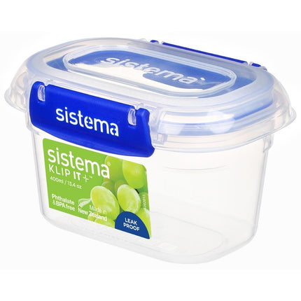 Rectangular Food Storage Container 400ml | Sistema Klip It Plus