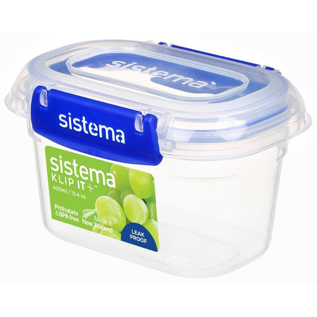 Rectangular Food Storage Container 400ml | Sistema Klip It Plus