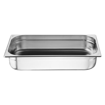 Stainless Steel 1/1 Gastronorm Pan 100mm | Nisbets Essentials | Set of 3 2