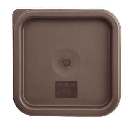 Square Brown Lid for Food Storage Containers Small | Hygiplas