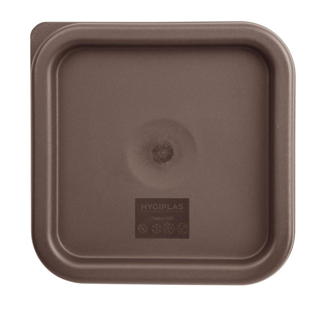 Square Brown Lid for Food Storage Containers Small | Hygiplas