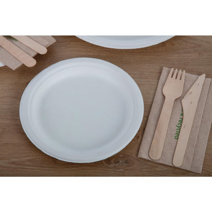 Compostable Bagasse Plates 17.9cm | Fiesta | Set of 50 7