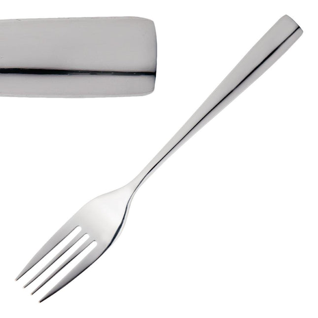 Dessert Forks | Olympia Torino | 12 pcs | 18/10 High-Gloss Stainless Steel