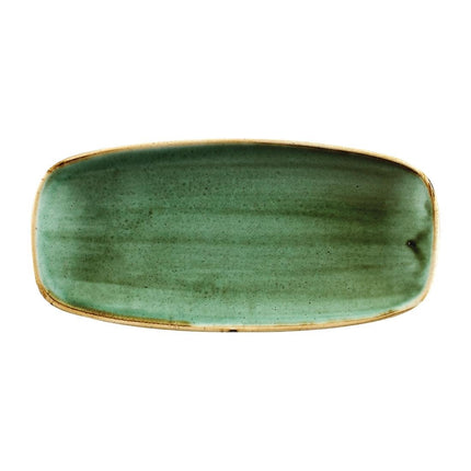 Stonecast Samphire Green Oval Chef's Plate 27 x 12.7cm | Churchill