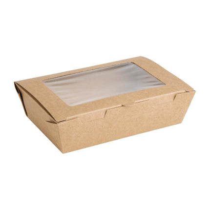 Recyclable Salad Box with PET Window 700ml | Fiesta | 200 Pieces