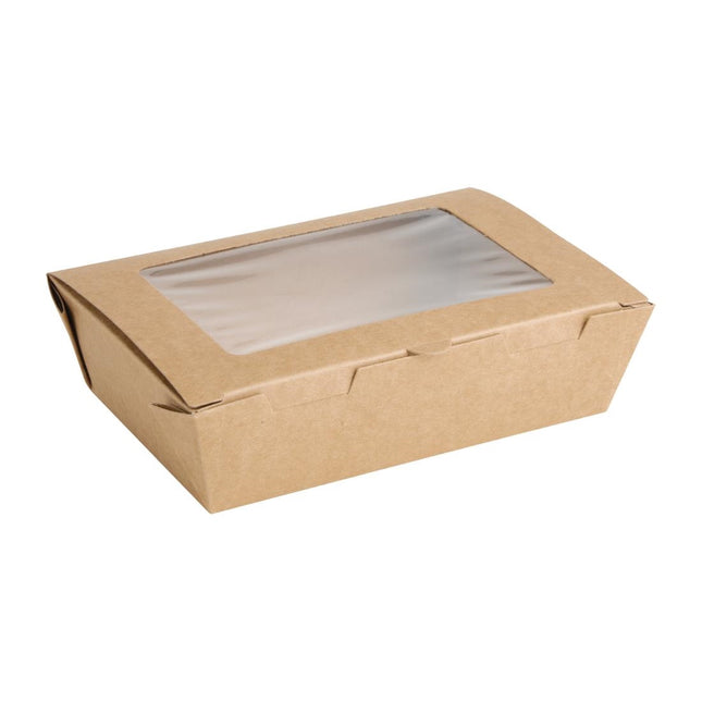 Recyclable Salad Box with PET Window 700ml | Fiesta | 200 Pieces