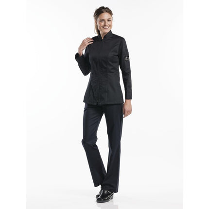 Women's Chef Jacket Black | Chaud Devant Monza | Size XL 3