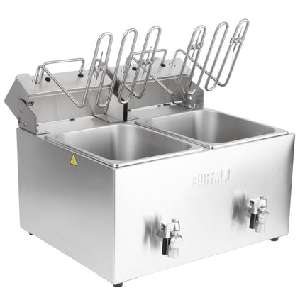 Double Electric Fryer with Timer | Buffalo | 2 x 8L Tanks | 2 x 2.9kW Elements 6
