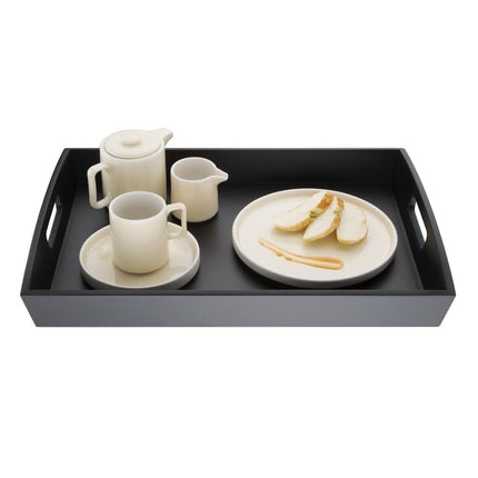 Large Black Bamboo Serving Tray 510x350x70mm | Olympia 5