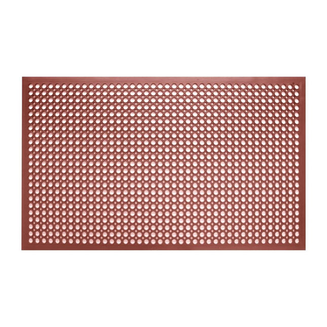 Rubber Anti-Fatigue Mat Red 1500x900mm | Jantex