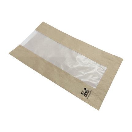 Compostable Bread Bags with Glassine Window 320x180x40mm | Fiesta | Pack 1000 2