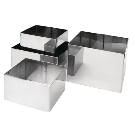 Square Stainless Steel Mousser Ring 4x8x8 cm | Vogue 2