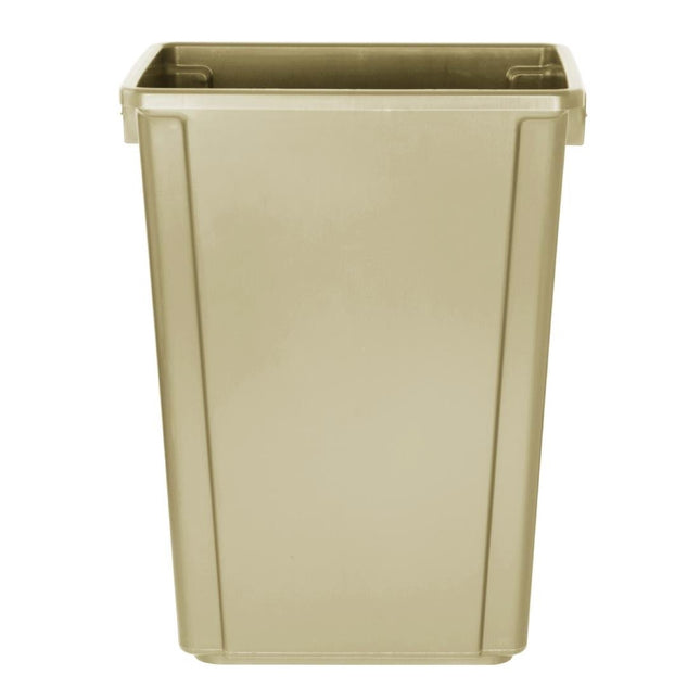 Slim Waste Bin 60L Beige | Jantex
