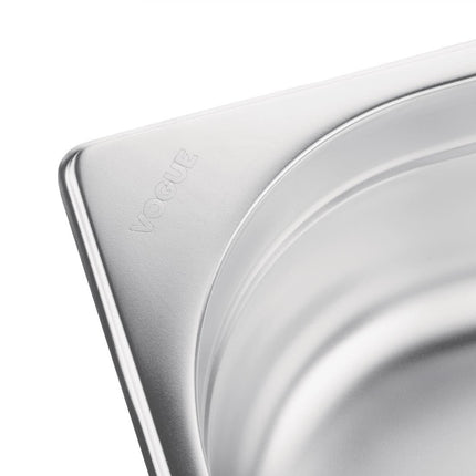 Stainless Steel GN 2/1 Container 100mm Depth | Vogue 5