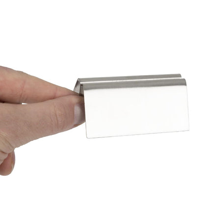 Triangular Stainless Steel Menu Card Holder | Olympia 2