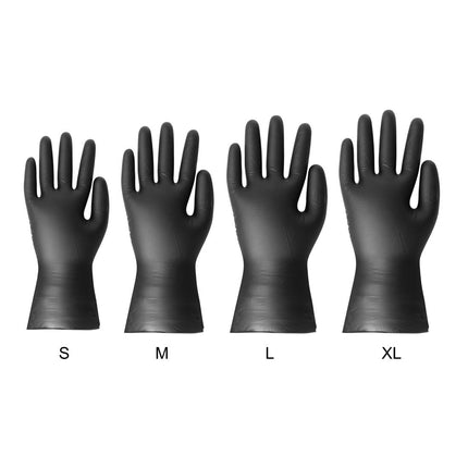 Hygiplas Black Powder-Free Vinyl Gloves S | Pack of 100 4