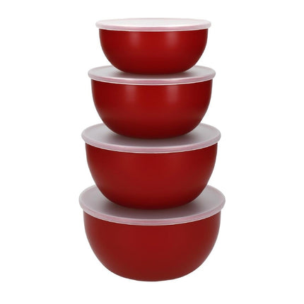 KitchenAid Empire Red Meal Prep Bowls with Lids Set of 4