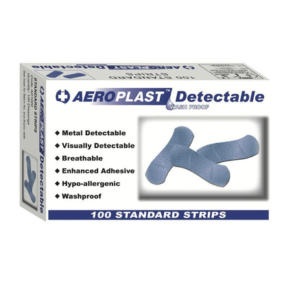Blue Detectable Adhesive Plasters (100 pcs)