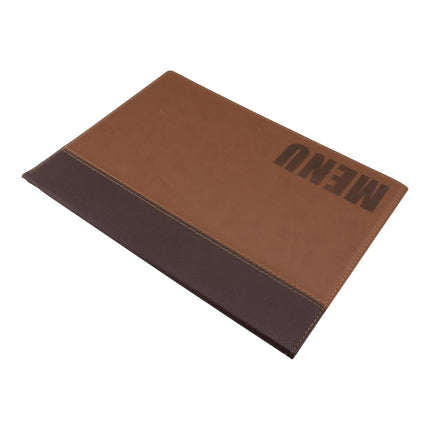 Synthetic Leather Menu Holder A4 Brown | Securit Trendy 3