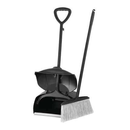 Long-Handled Broom and Dustpan Set 30cm Wide | Jantex 3