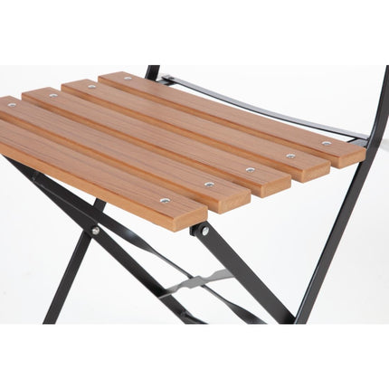 Foldable Imitation Wood Chairs with Steel Frame | Bolero | Set of 2 10