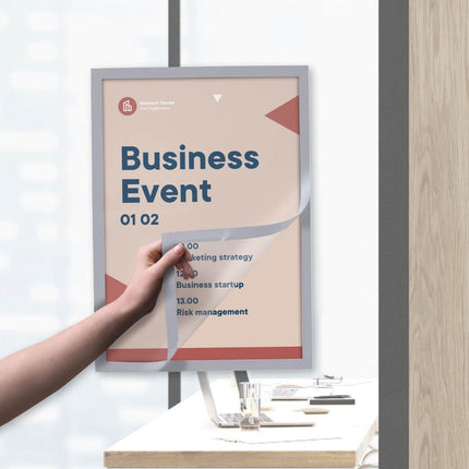 Self-Adhesive Info Frame Set 2 Pieces A3 Silver | Europel 8