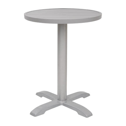 Round Light Grey Aluminium Tabletop 580mm | Bolero 3