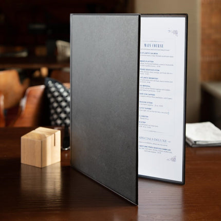 Black PVC Menu Holder A4 | Olympia 6
