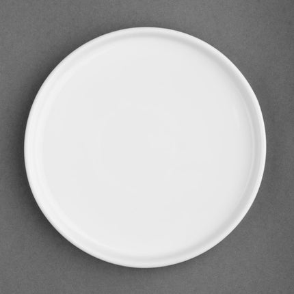 White Porcelain Flat Round Plate | Olympia | 210mm